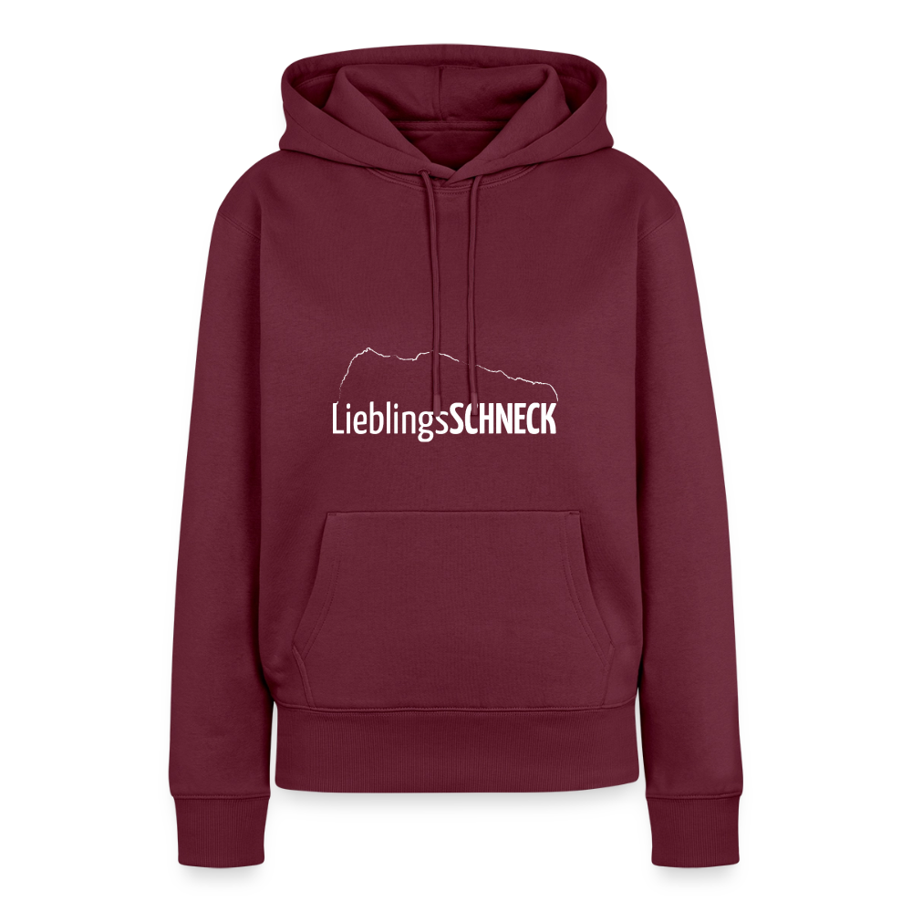 Frauen Premium Hoodie | LieblingsSCHNECK - Burgunderrot
