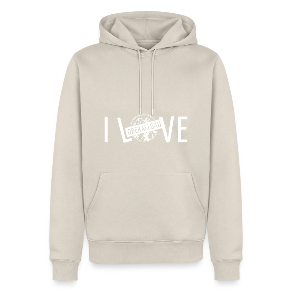 Männer Premium Hoodie | I LOVE - Beige