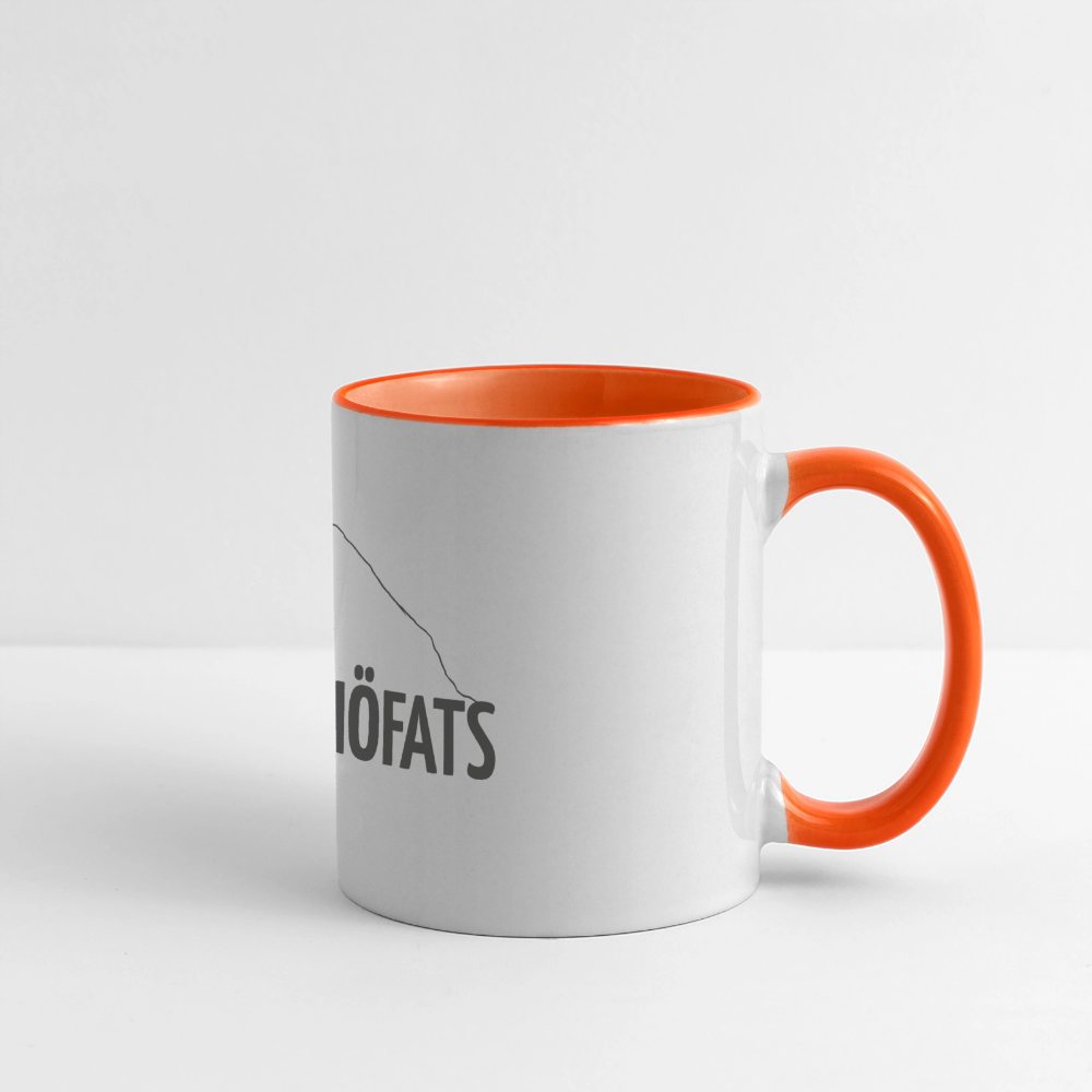 Panoramatasse | LieblingsHÖFATS - Weiß/Orange