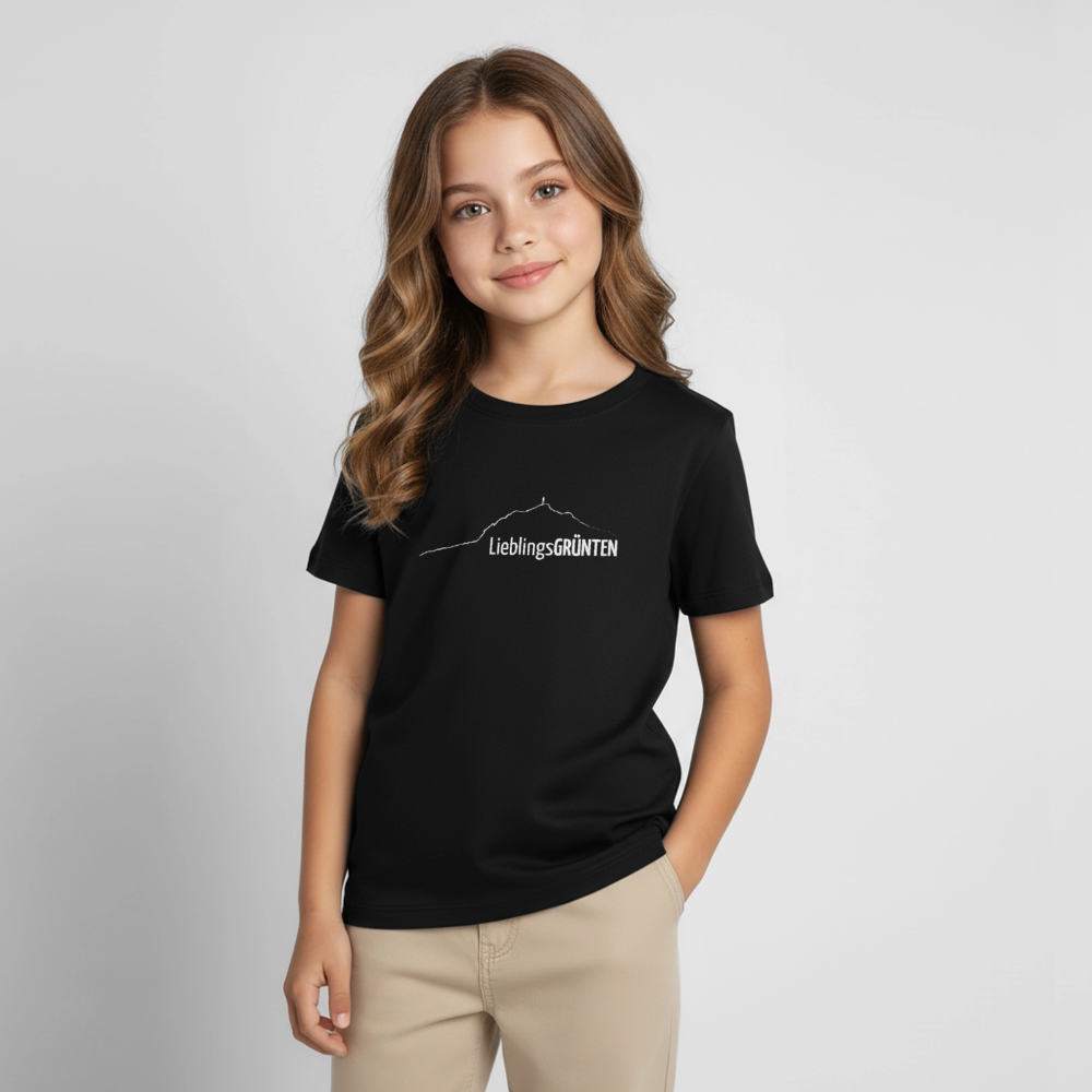 Kinder T-Shirt | LieblingsGRÜNTEN - Schwarz