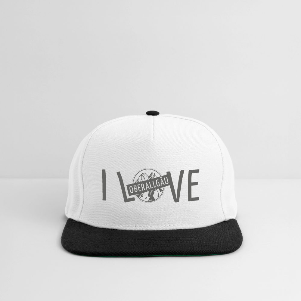 Snapback Cap | I LOVE - Weiß/Schwarz