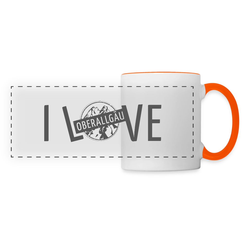 Panoramatasse | I LOVE - Weiß/Orange