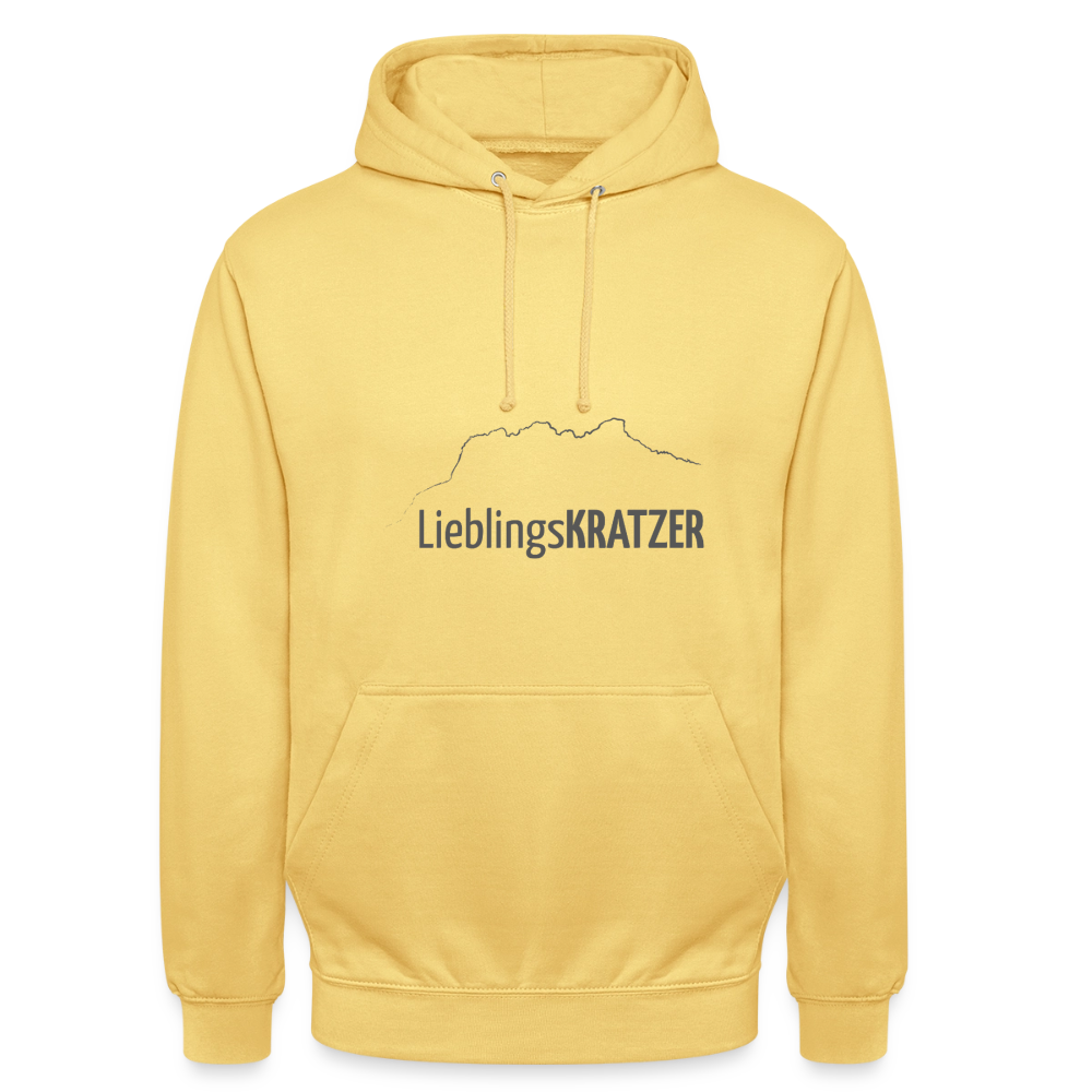 Unisex Hoodie | LieblingsKRATZER - Zitronengelb