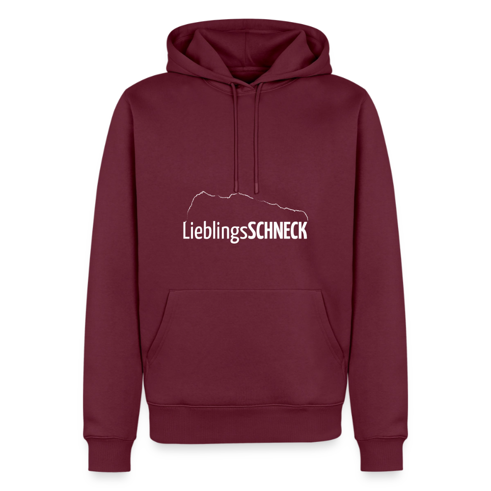 Männer Premium Hoodie | LieblingsSCHNECK - Burgunderrot