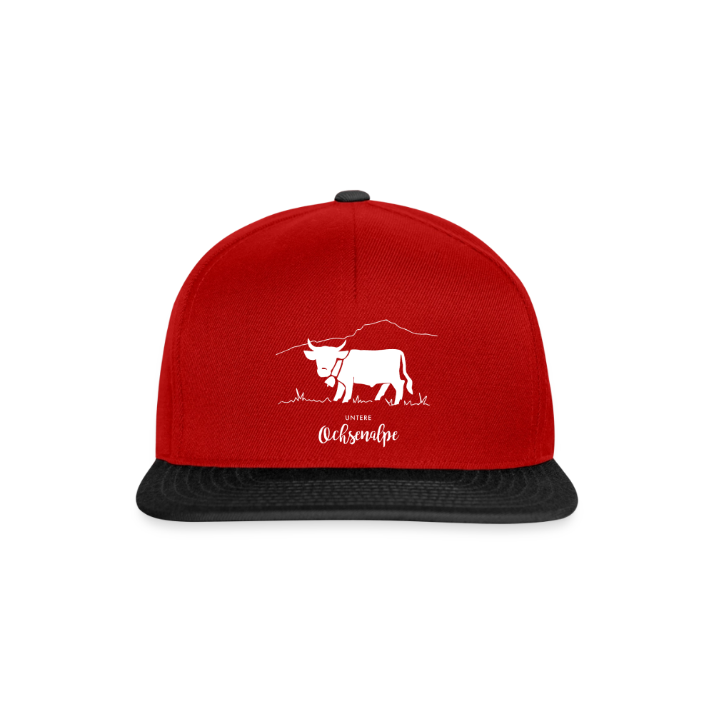 Snapback Cap | Untere Ochsenalpe - Rot/Schwarz
