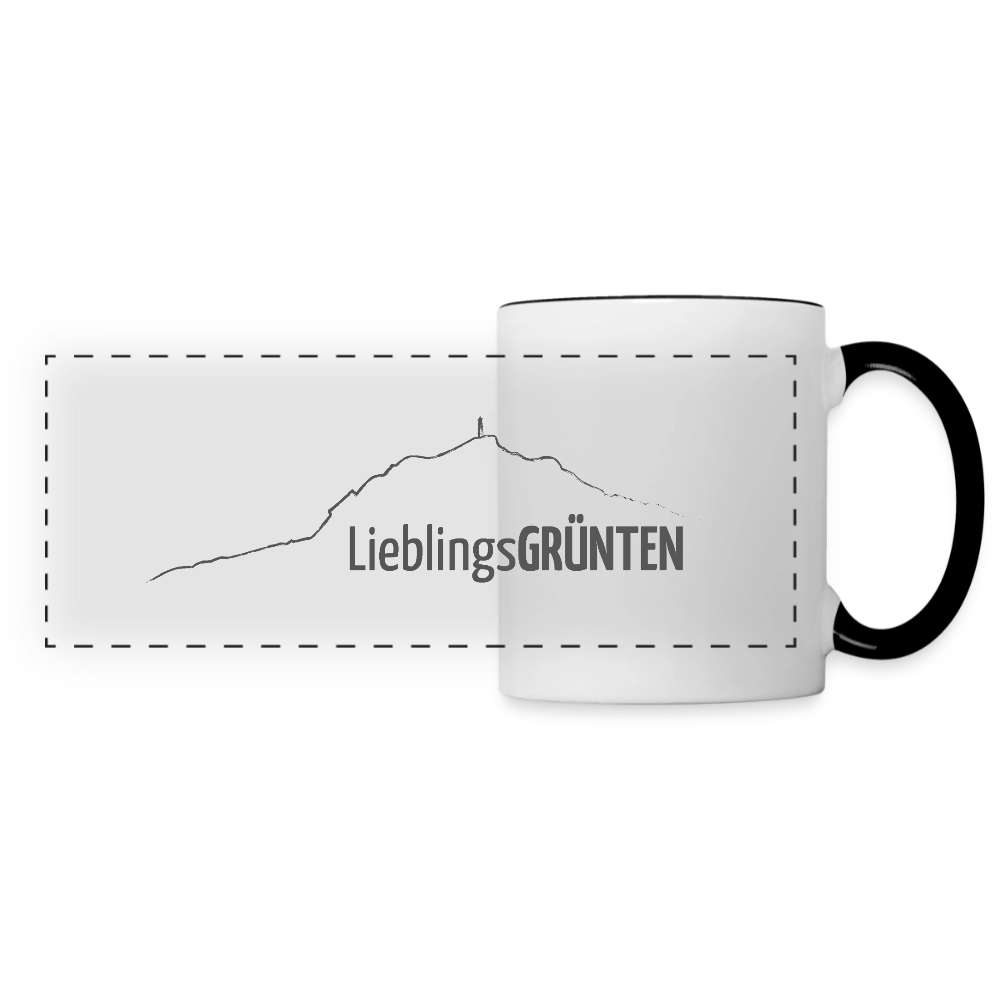Panoramatasse | LieblingsGRÜNTEN - Weiß/Schwarz
