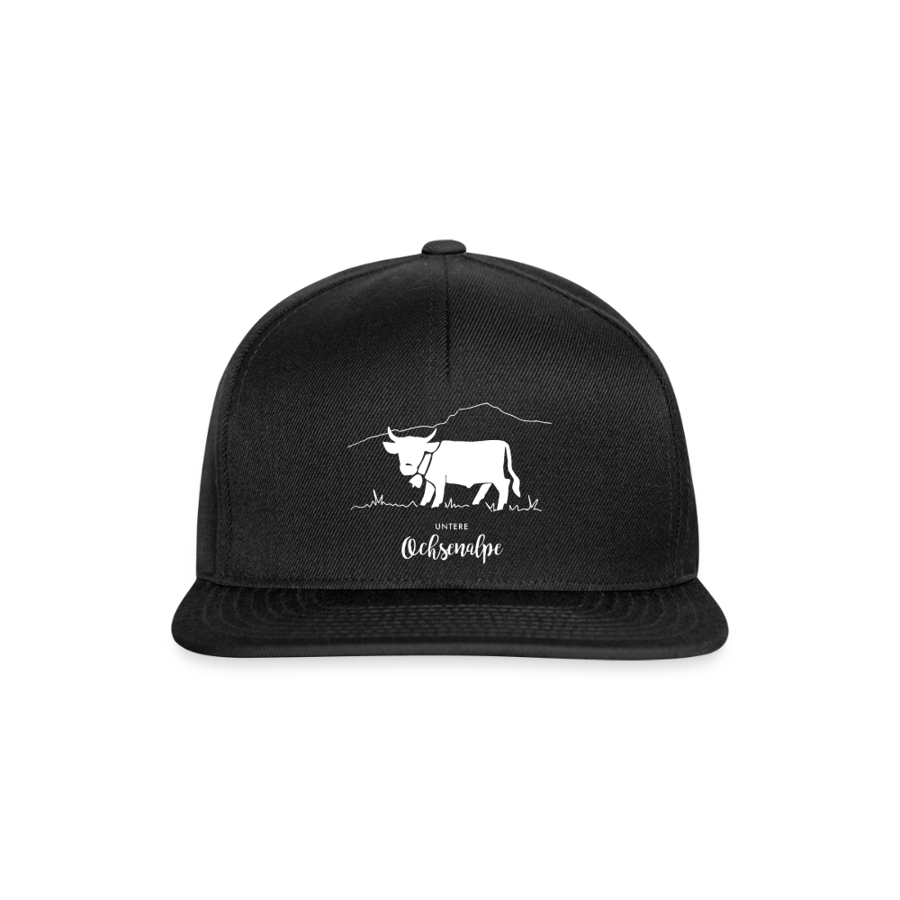 Snapback Cap | Untere Ochsenalpe - Schwarz/Schwarz