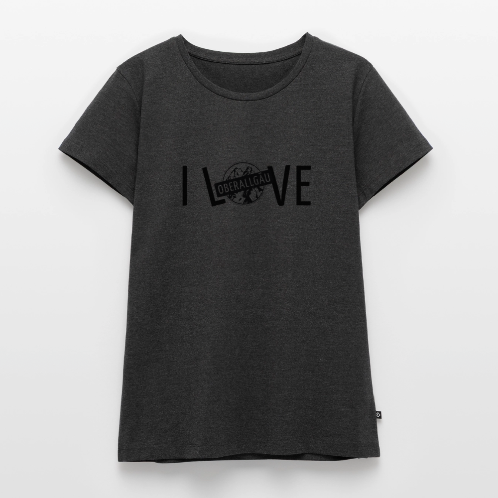 Frauen Premium T-Shirt | I LOVE - Anthrazit meliert