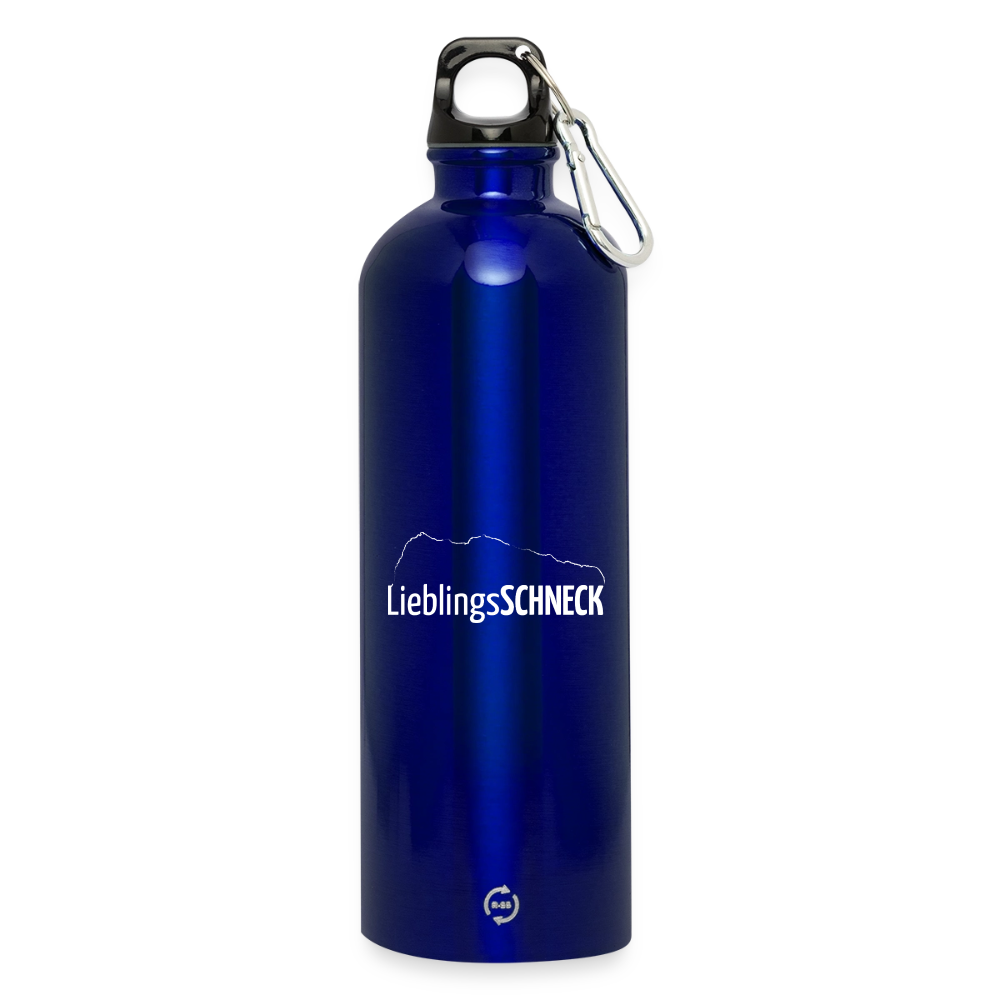 Trinkflasche mit Karabiner 750 ml | LieblingsSCHNECK - Königsblau