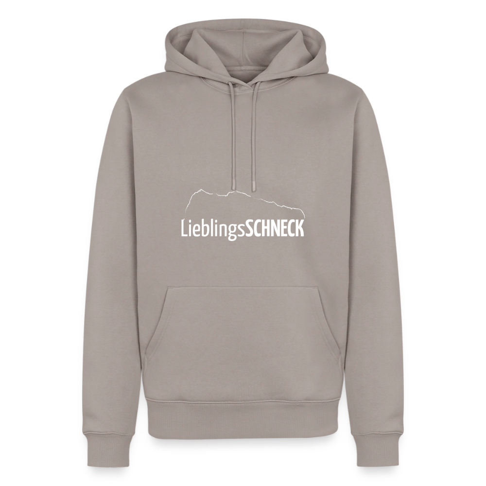 Männer Premium Hoodie | LieblingsSCHNECK - Taupe
