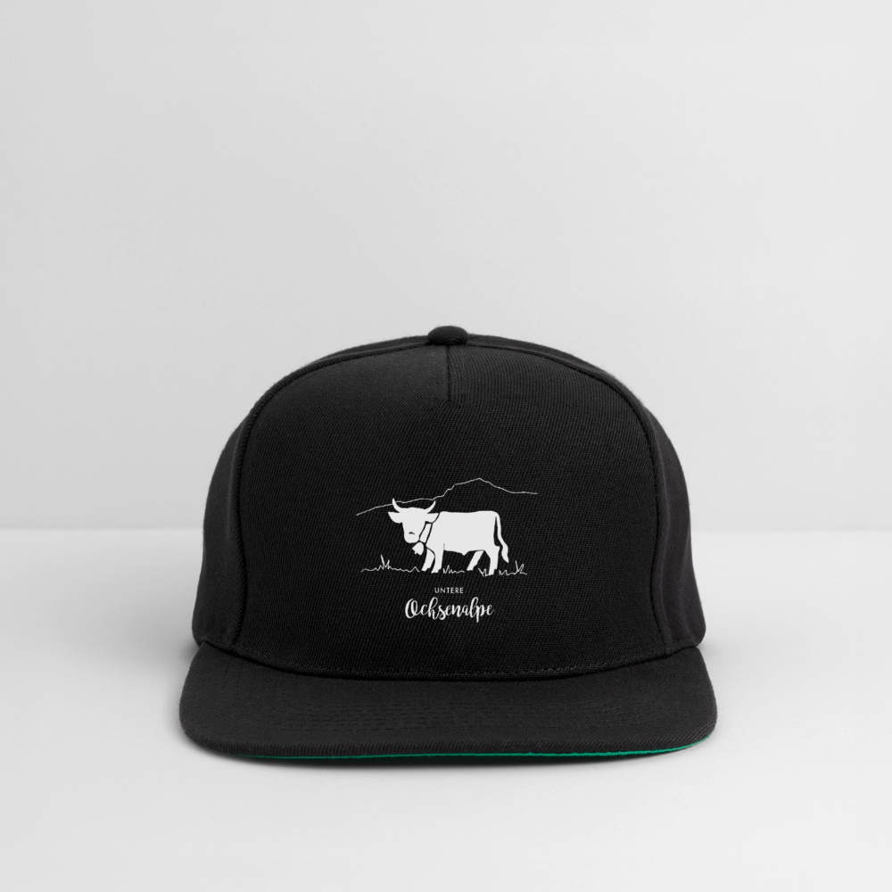 Snapback Cap | Untere Ochsenalpe - Schwarz/Schwarz