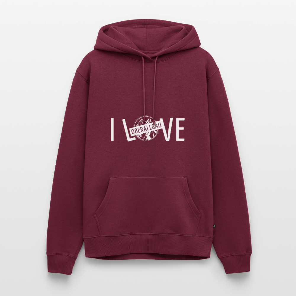 Männer Premium Hoodie | I LOVE - Burgunderrot