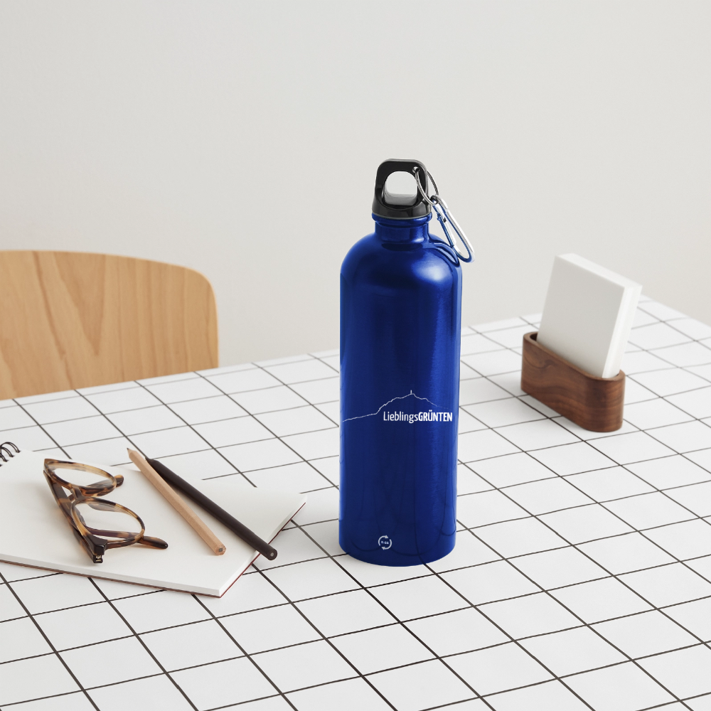 Trinkflasche mit Karabiner 750 ml | LieblingsGRÜNTEN - Königsblau