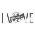 Sticker Größe S (10 x 10 cm) | I LOVE - Transparent glänzend