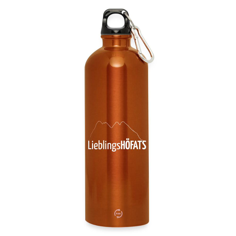 Trinkflasche mit Karabiner 750 ml | LieblingsHÖFATS - Orange