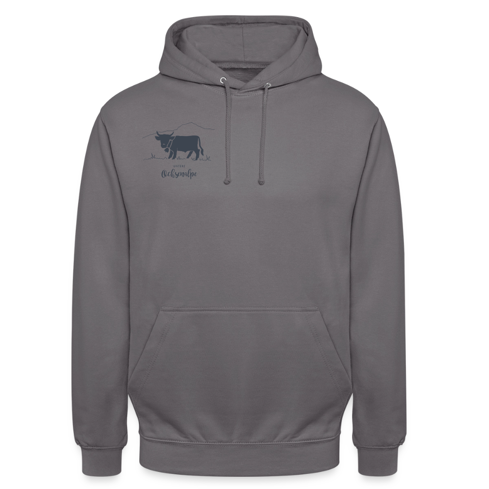 Unisex Hoodie | Untere Ochsenalpe - Mittelgrau