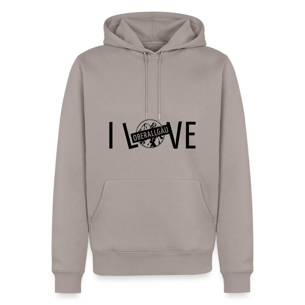 Männer Premium Hoodie | I LOVE - Taupe