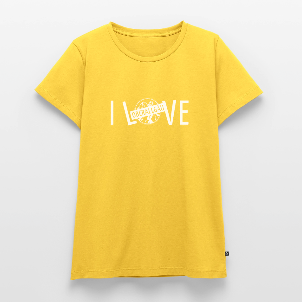 Frauen Premium T-Shirt | I LOVE - Sonnengelb