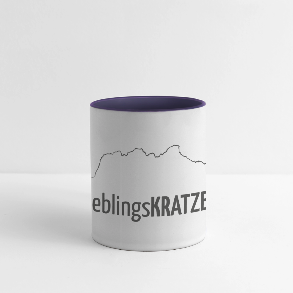 Panoramatasse | LieblingsKRATZER - Weiß/Kobaltblau