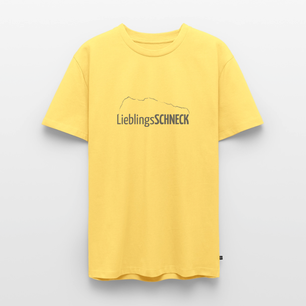 Männer Premium T-Shirt | LieblingsSCHNECK - Pastellgelb