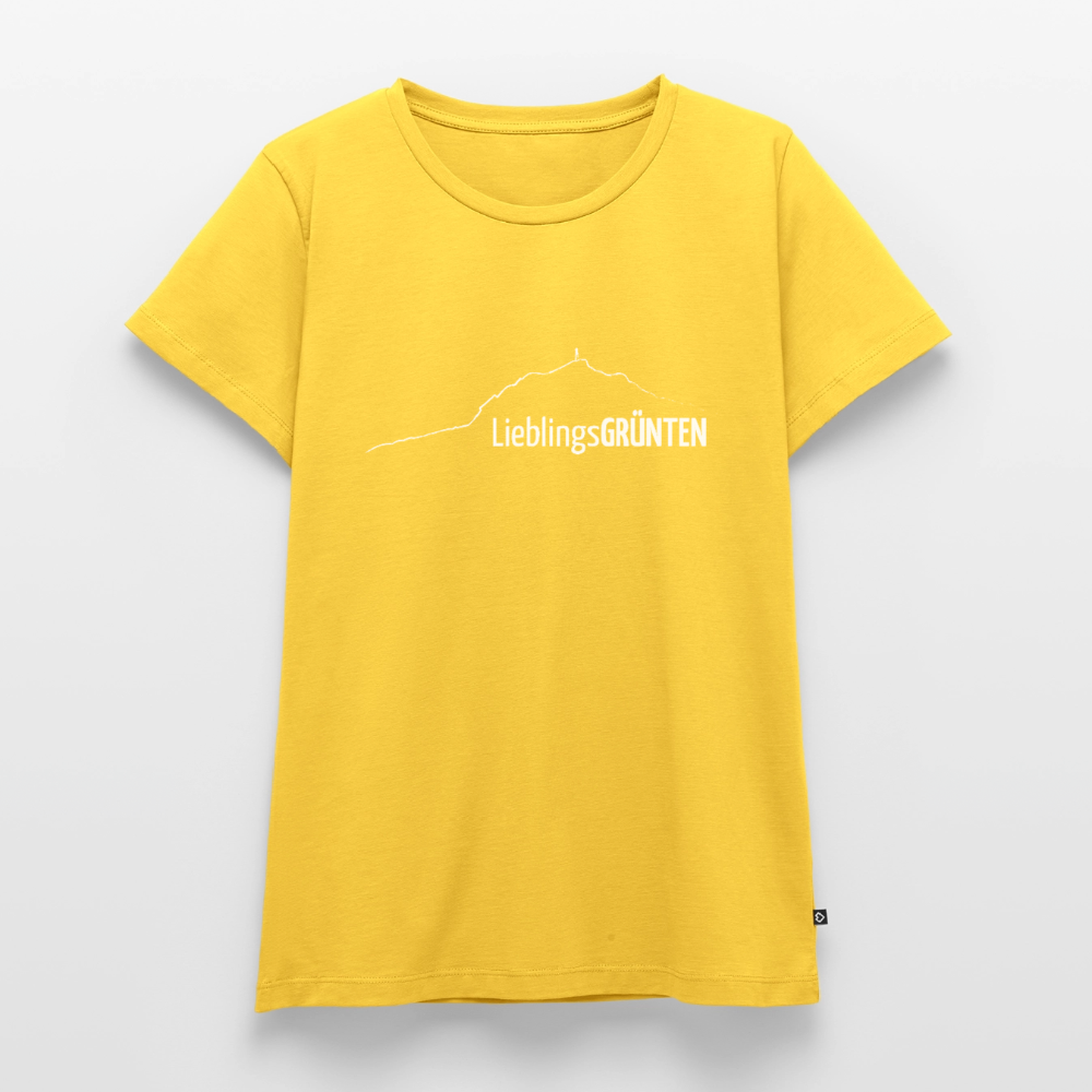 Frauen Premium T-Shirt | LieblingsGRÜNTEN - Sonnengelb