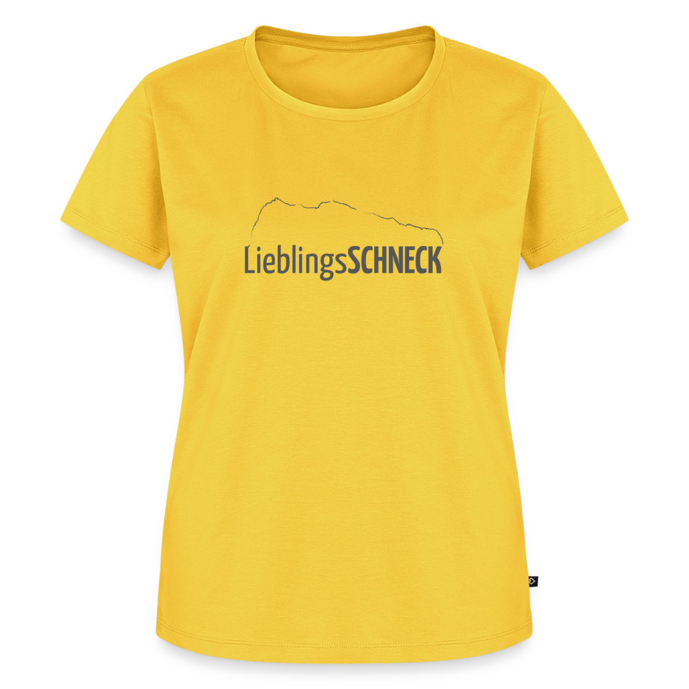 Frauen Premium T-Shirt | LieblingsSCHNECK - Sonnengelb