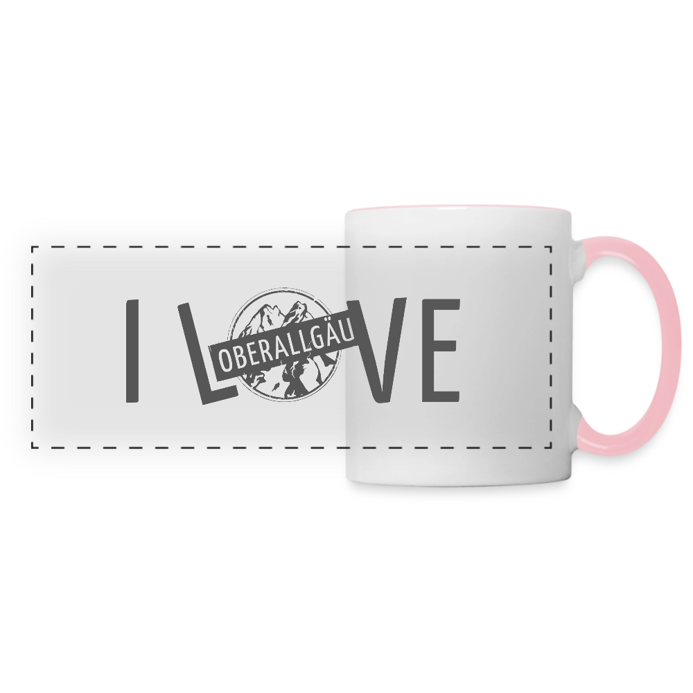 Panoramatasse | I LOVE - Weiß/Pink