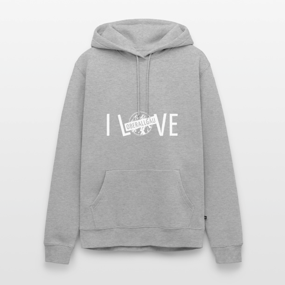 Männer Premium Hoodie | I LOVE - Grau meliert