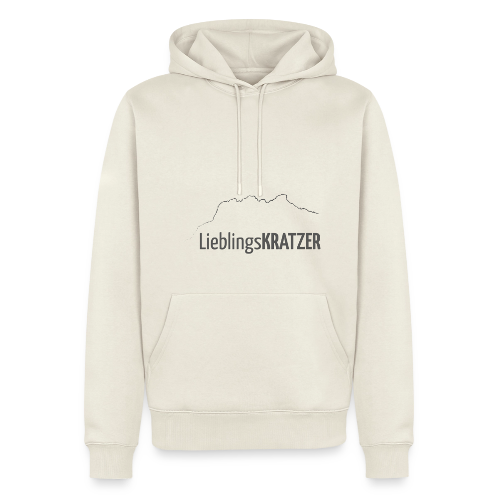 Männer Premium Hoodie | LieblingsKRATZER - Naturweiß