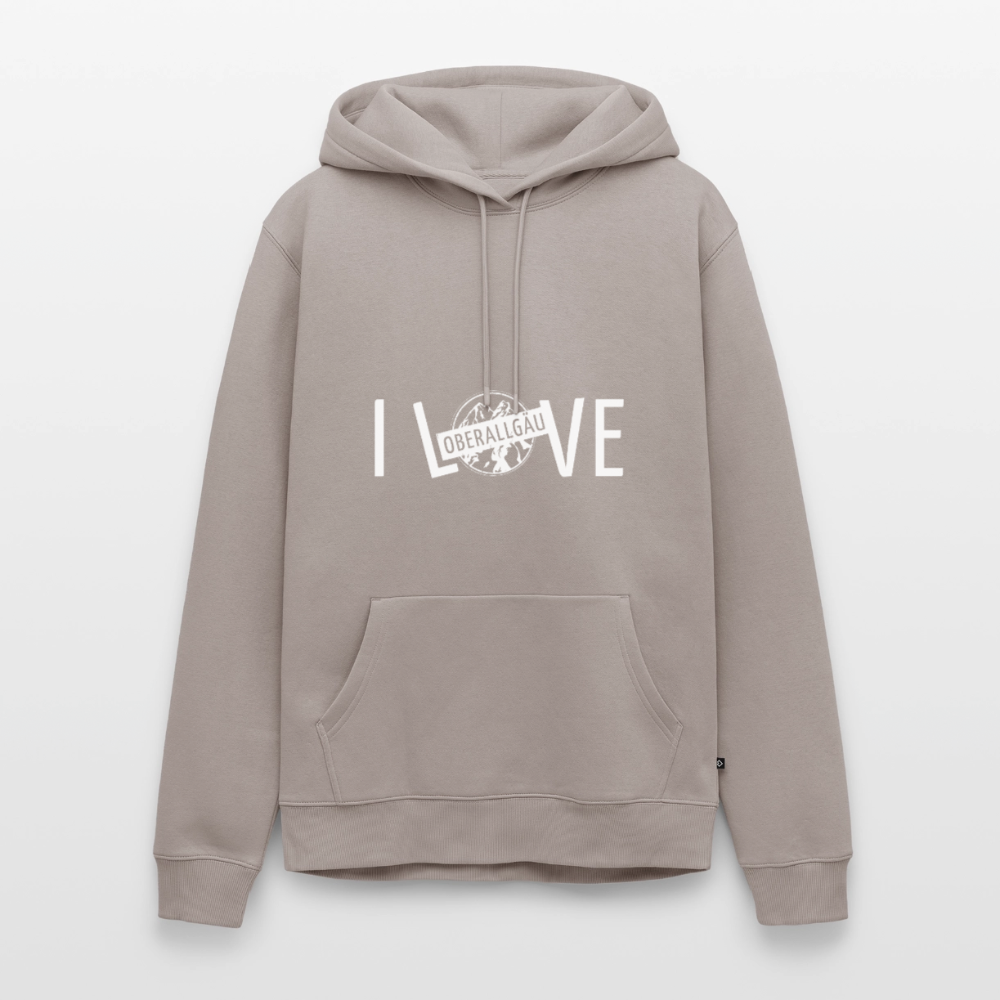 Männer Premium Hoodie | I LOVE - Taupe