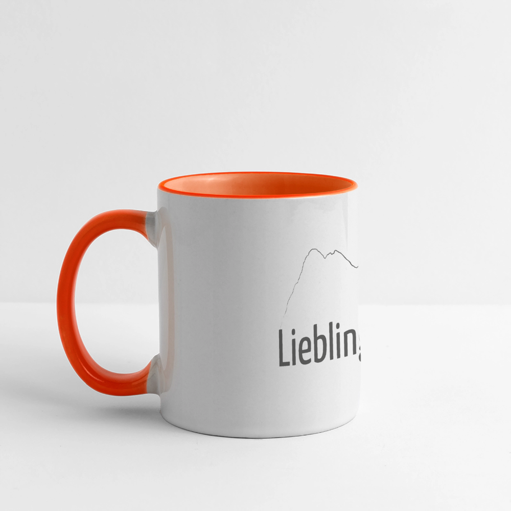 Panoramatasse | LieblingsHÖFATS - Weiß/Orange