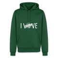 Männer Premium Hoodie | I LOVE - Flaschengrün
