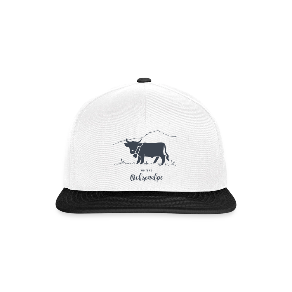 Snapback Cap | Untere Ochsenalpe - Weiß/Schwarz