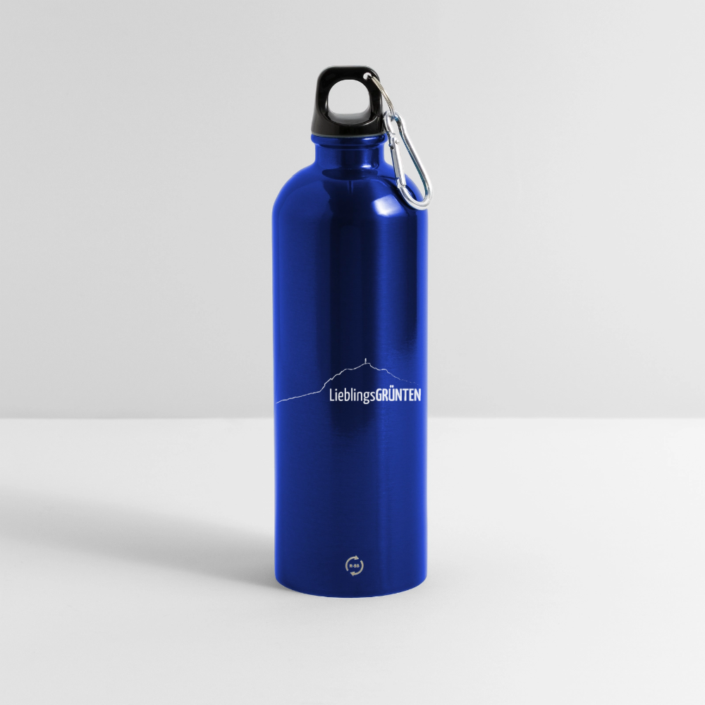 Trinkflasche mit Karabiner 750 ml | LieblingsGRÜNTEN - Königsblau