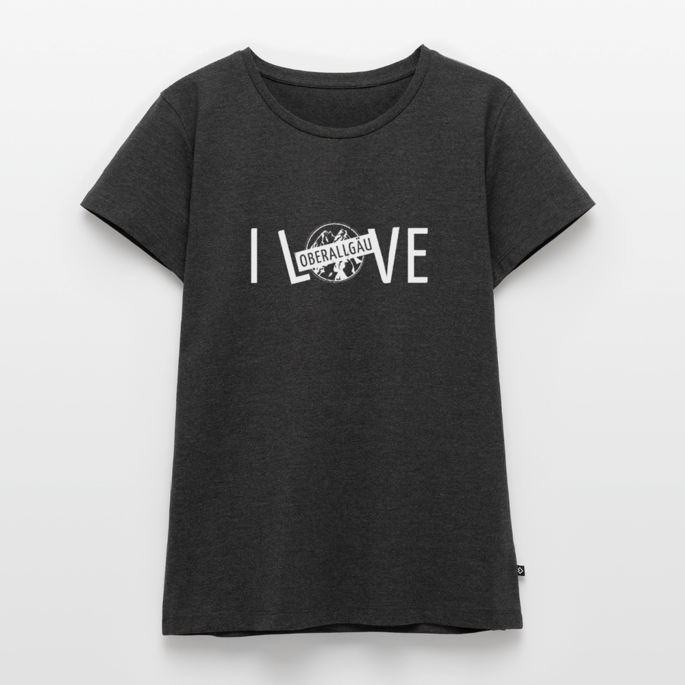 Frauen Premium T-Shirt | I LOVE - Anthrazit meliert