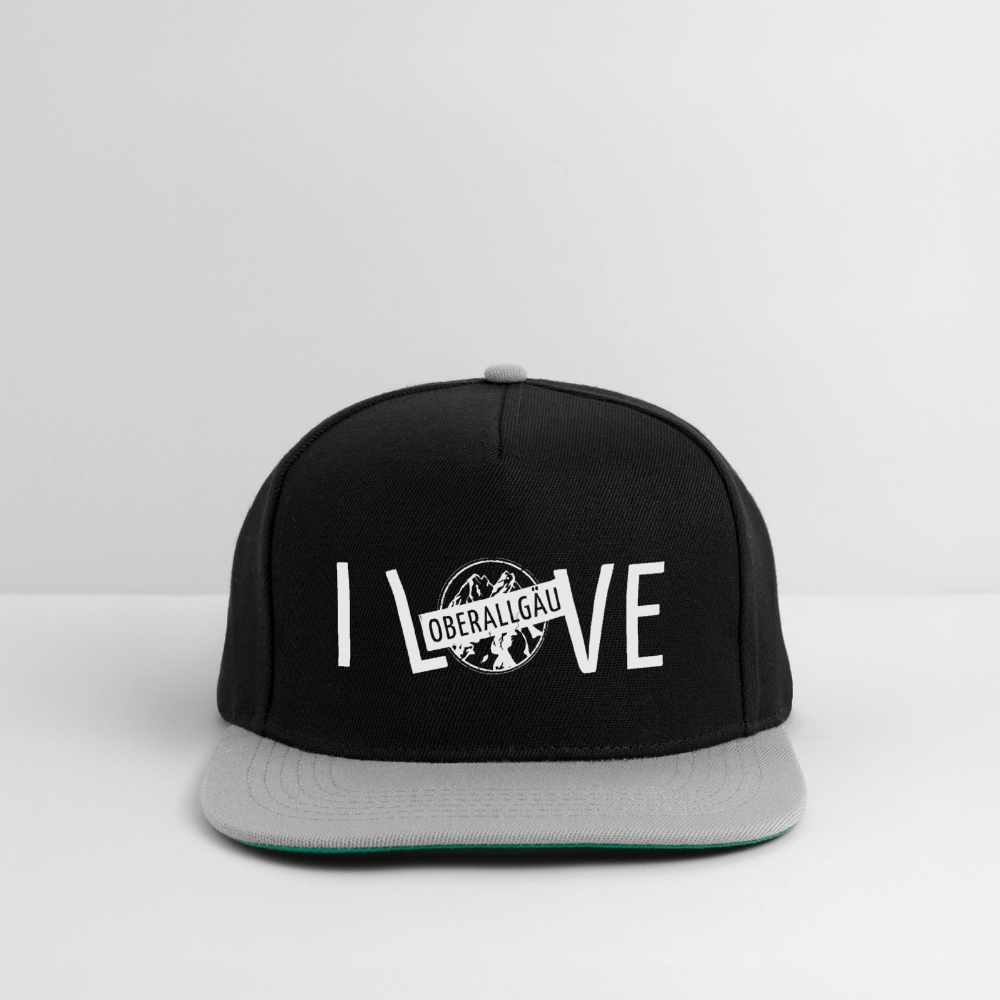 Snapback Cap | I LOVE - Schwarz/Grau