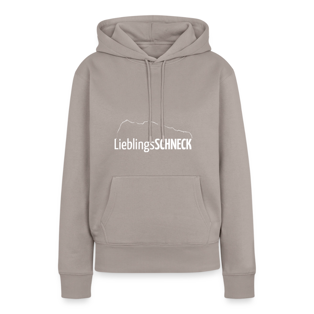 Frauen Premium Hoodie | LieblingsSCHNECK - Taupe