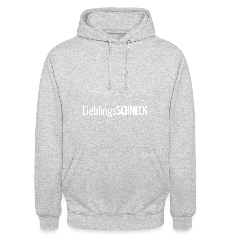 Unisex Hoodie | LieblingsSCHNECK - Hellgrau meliert