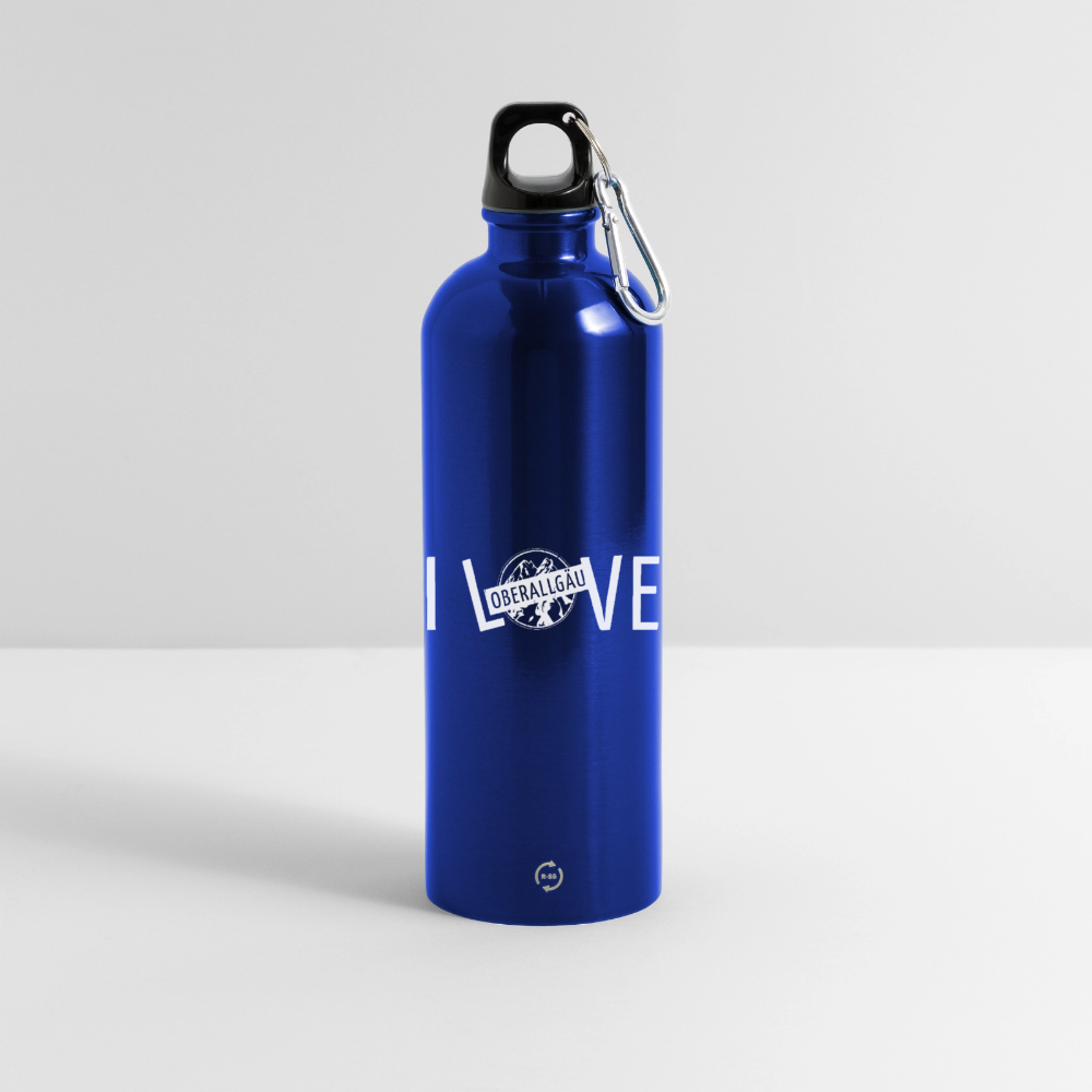 Trinkflasche mit Karabiner 750 ml | I LOVE - Königsblau