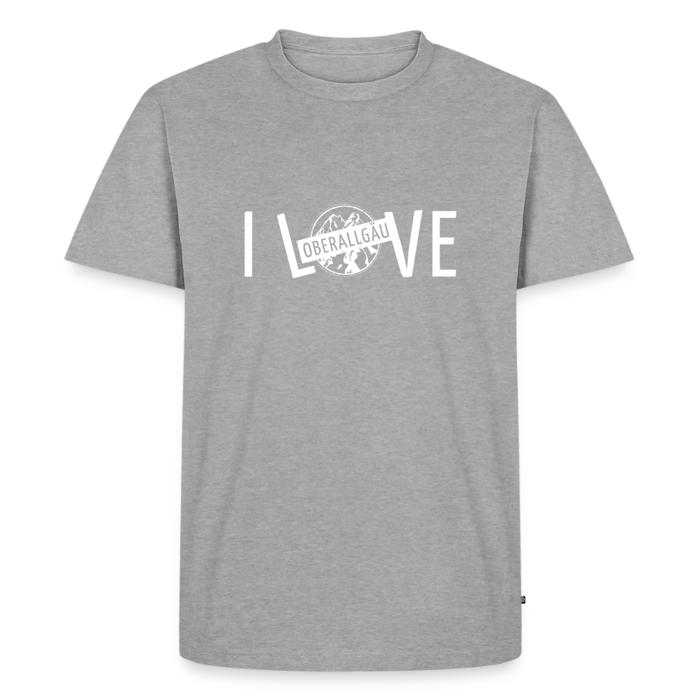 Männer Premium T-Shirt | I LOVE - Grau meliert