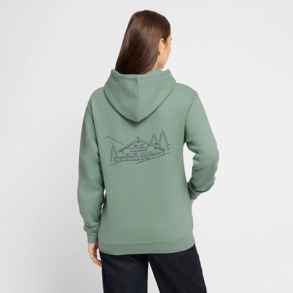 Unisex Hoodie | Untere Ochsenalpe - Graugrün