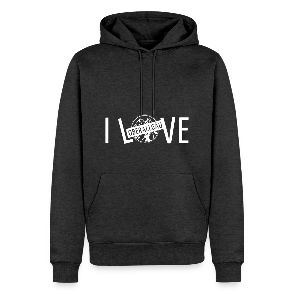 Männer Premium Hoodie | I LOVE - Anthrazit meliert