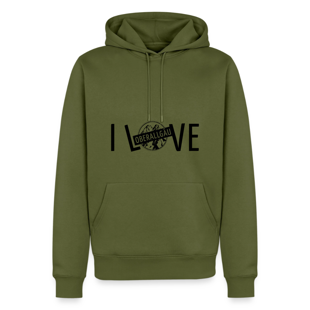 Männer Premium Hoodie | I LOVE - Khaki
