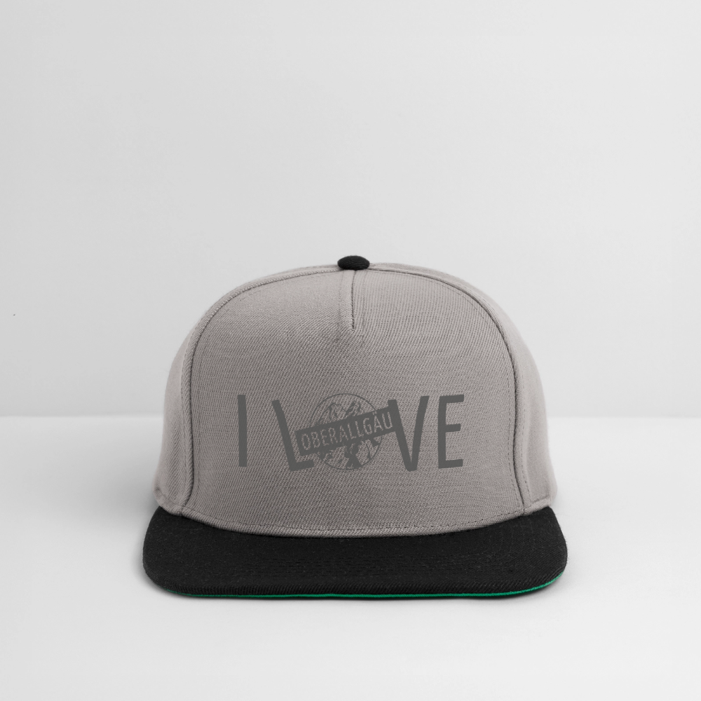 Snapback Cap | I LOVE - Graphit/Schwarz