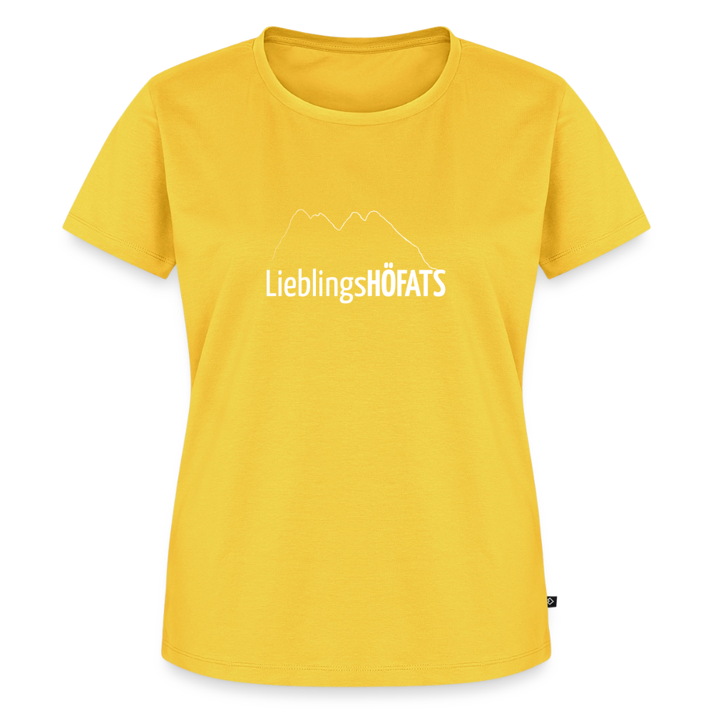Frauen Premium T-Shirt | LieblingsHÖFATS - Sonnengelb