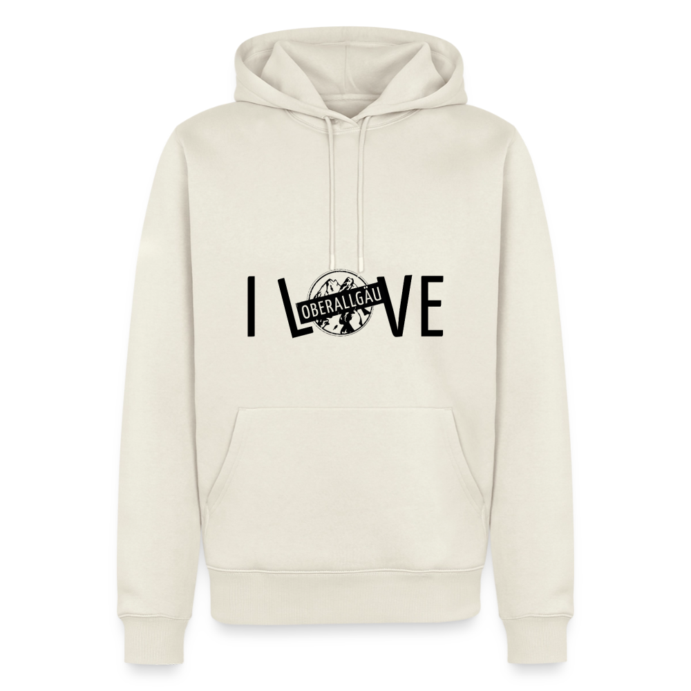 Männer Premium Hoodie | I LOVE - Naturweiß