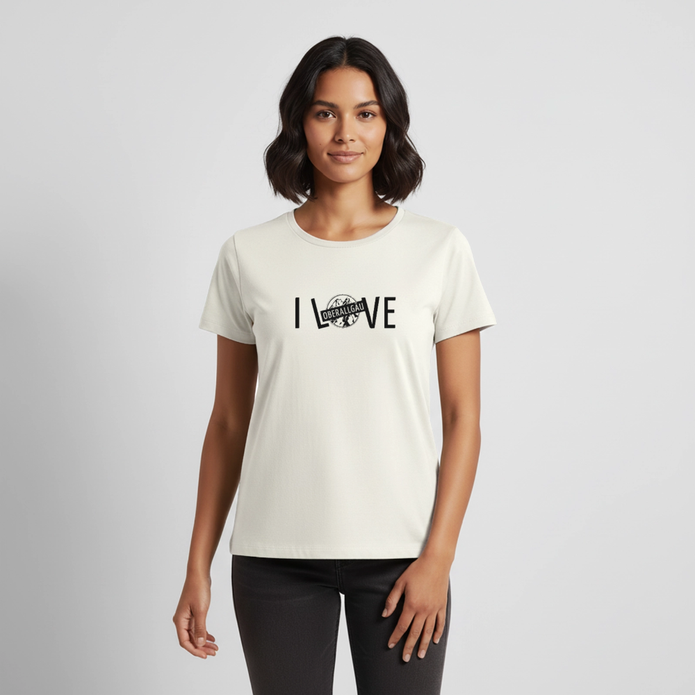 Frauen Premium T-Shirt | I LOVE - Naturweiß