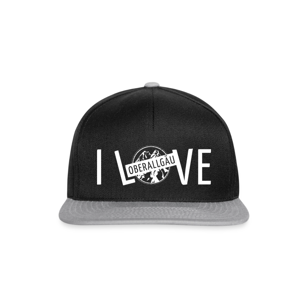 Snapback Cap | I LOVE - Schwarz/Grau