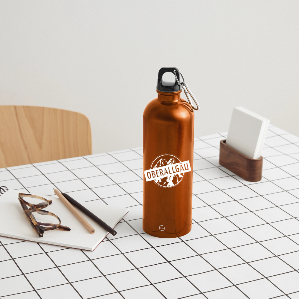 Trinkflasche mit Karabiner 750 ml | OBERALLGÄU - Orange