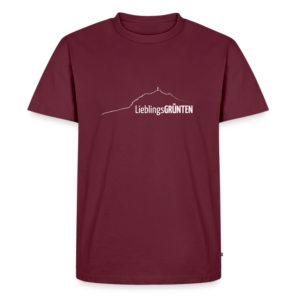 Männer Premium T-Shirt | LieblingsGRÜNTEN - Burgunderrot